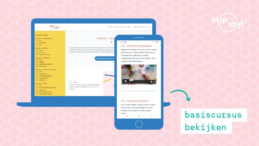 leer zelf stippatronen maken met videolessen