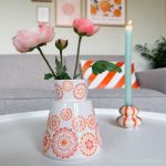 Stipstijl designvaas en kandelaar in één (op=op)
