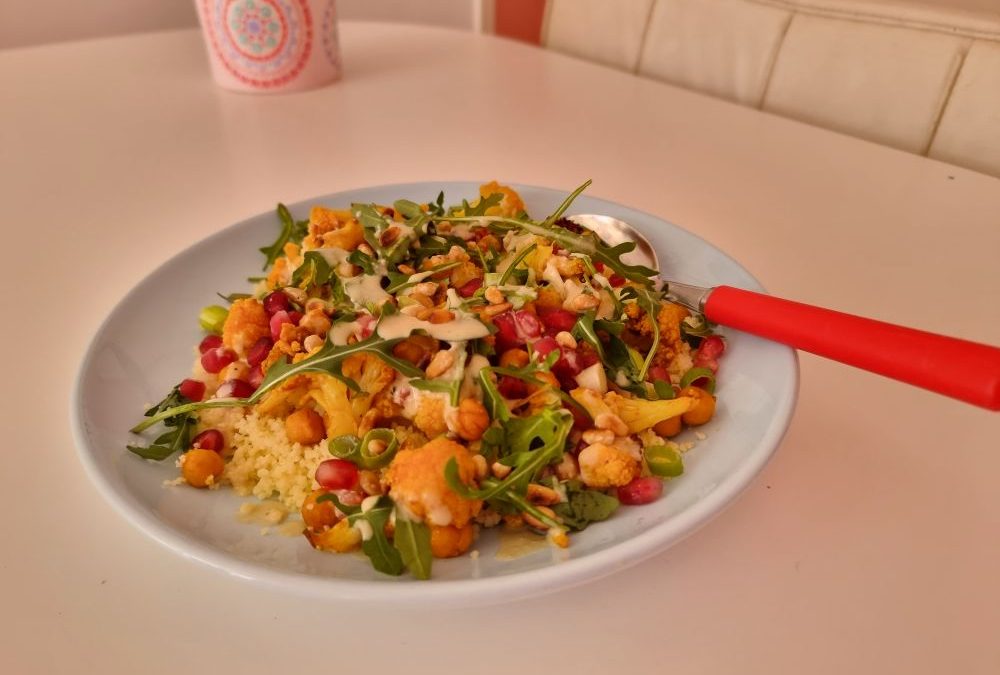 Geroosterde bloemkool met couscous