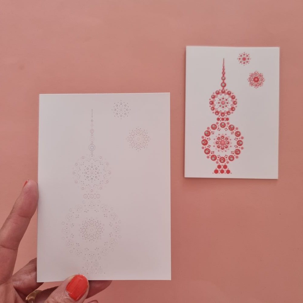 12 DIY kerstkaarten incl. envelop en uitleg (op = op)