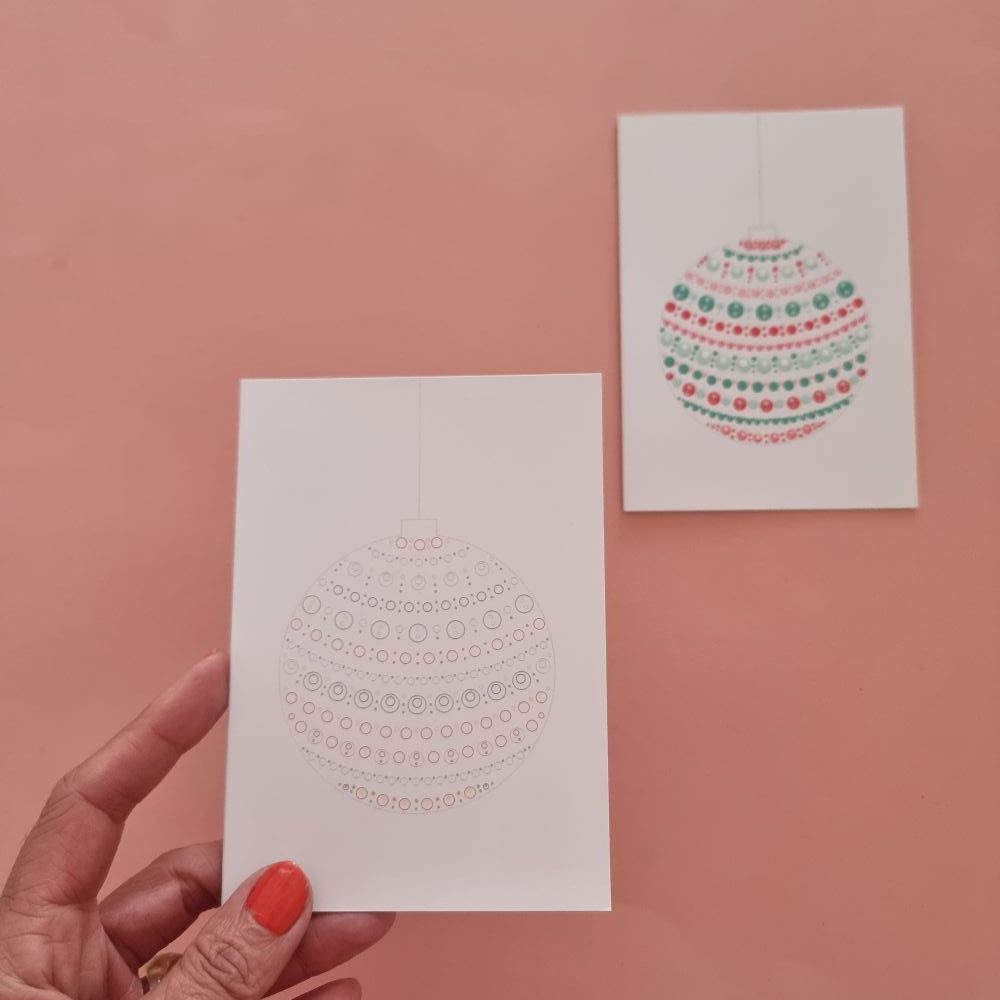 12 DIY kerstkaarten incl. envelop en uitleg (op = op)