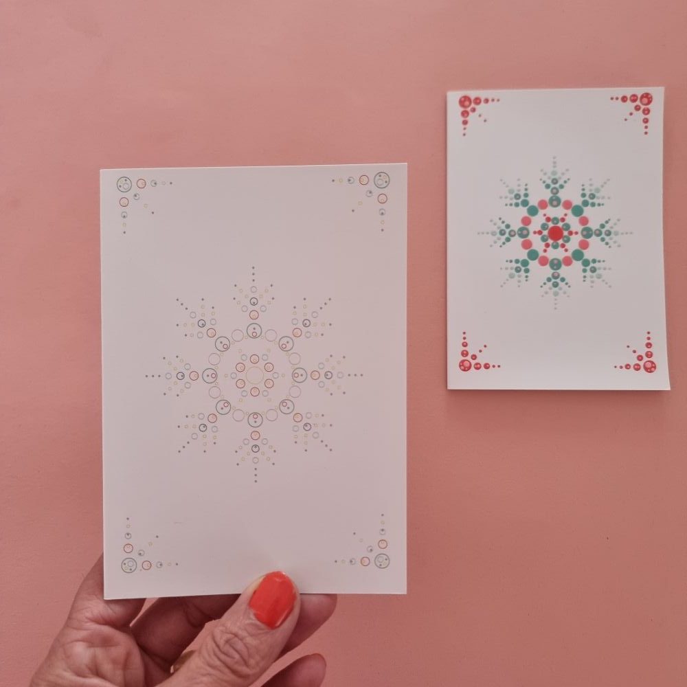12 DIY kerstkaarten incl. envelop en uitleg (op = op)