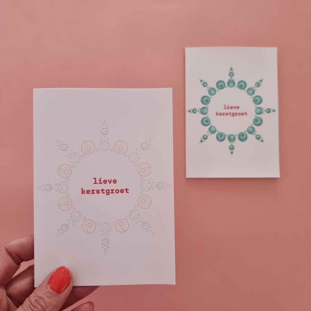 12 DIY kerstkaarten incl. envelop en uitleg (op = op)