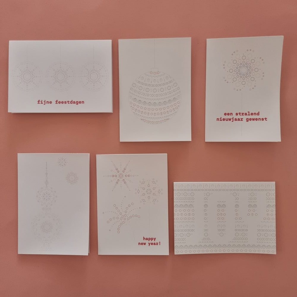 12 DIY kerstkaarten incl. envelop en uitleg (op = op)