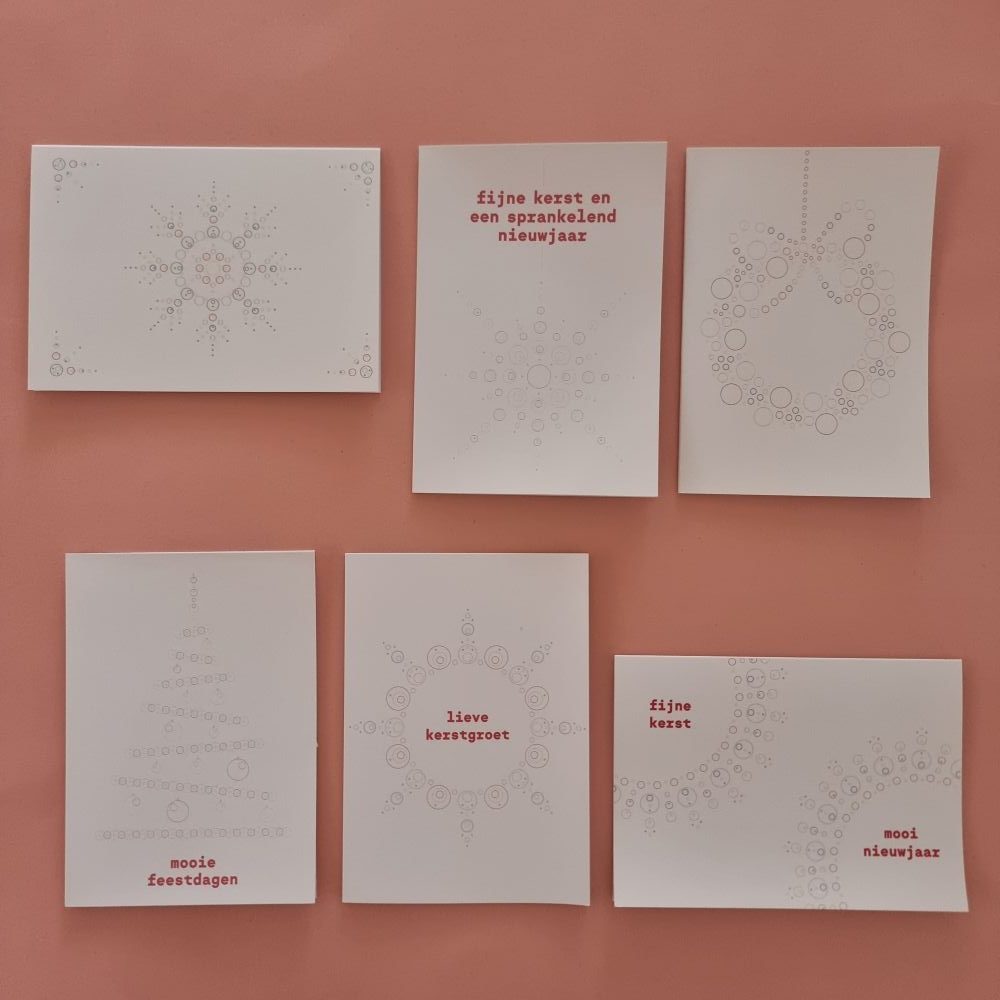 12 DIY kerstkaarten incl. envelop en uitleg (op = op)