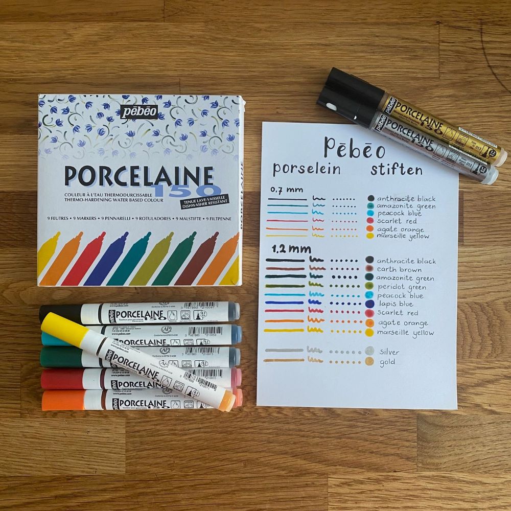Werken met porseleinstiften
