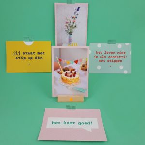 Stipstijl ansichtkaarten - set van 5