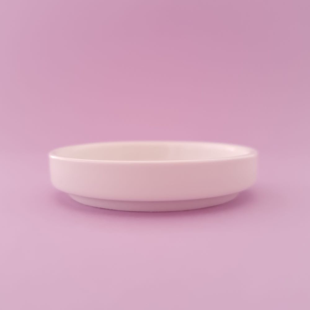 Bordje wit Ø8 cm opstaand randje - Afbeelding 2