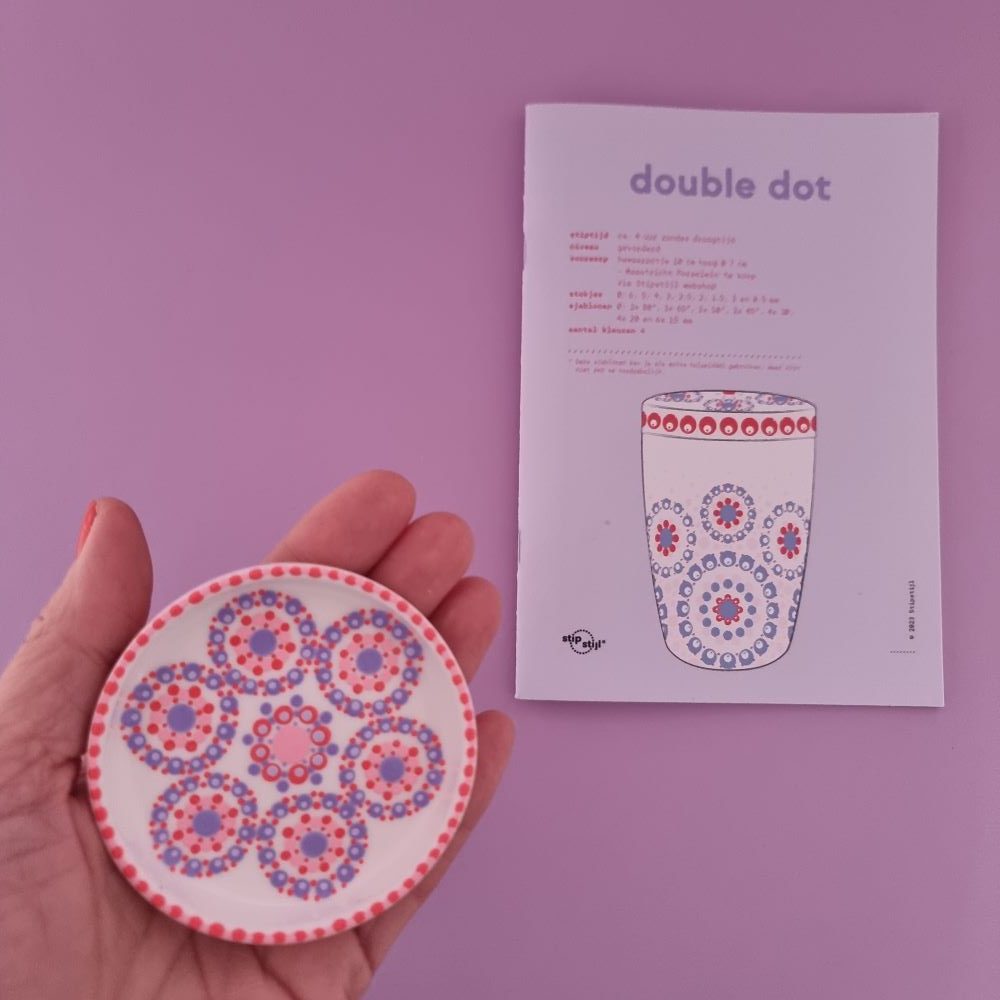 Bordje wit Ø8 cm opstaand randje - Afbeelding 9
