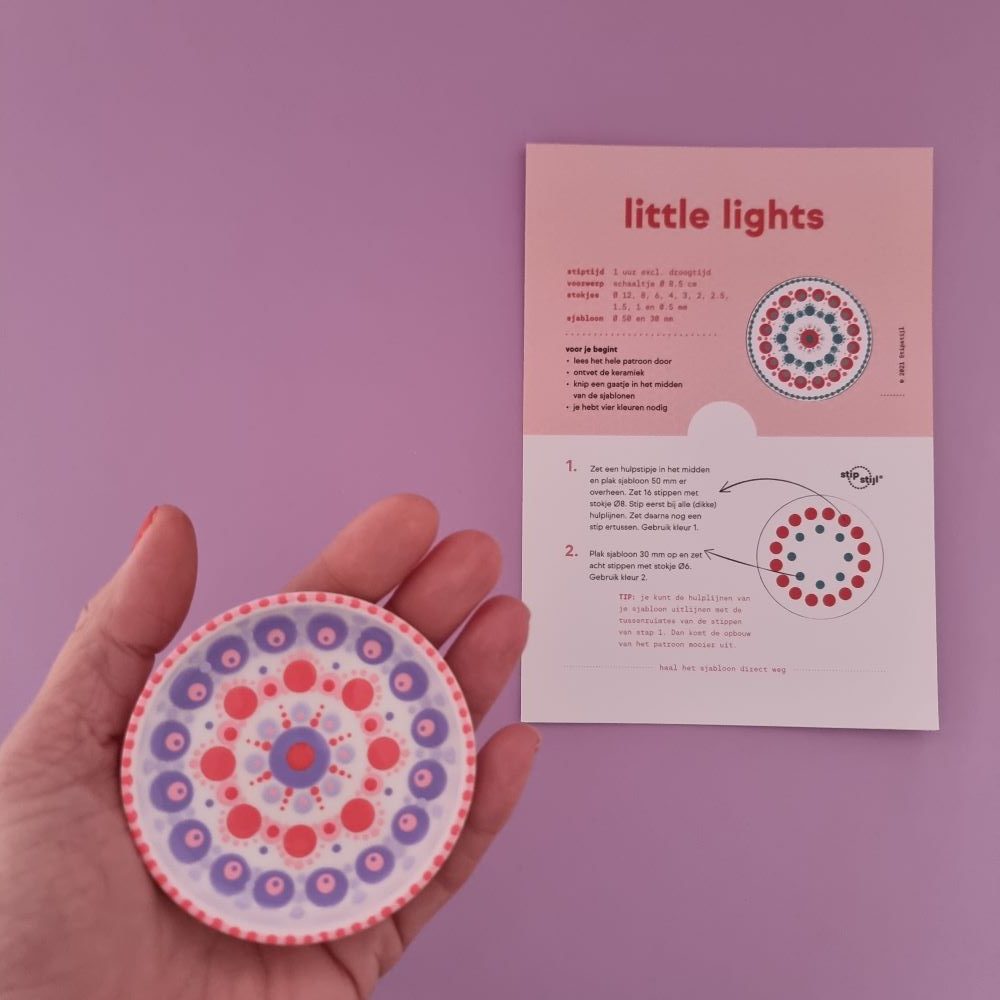 Bordje wit Ø8 cm opstaand randje - Afbeelding 8