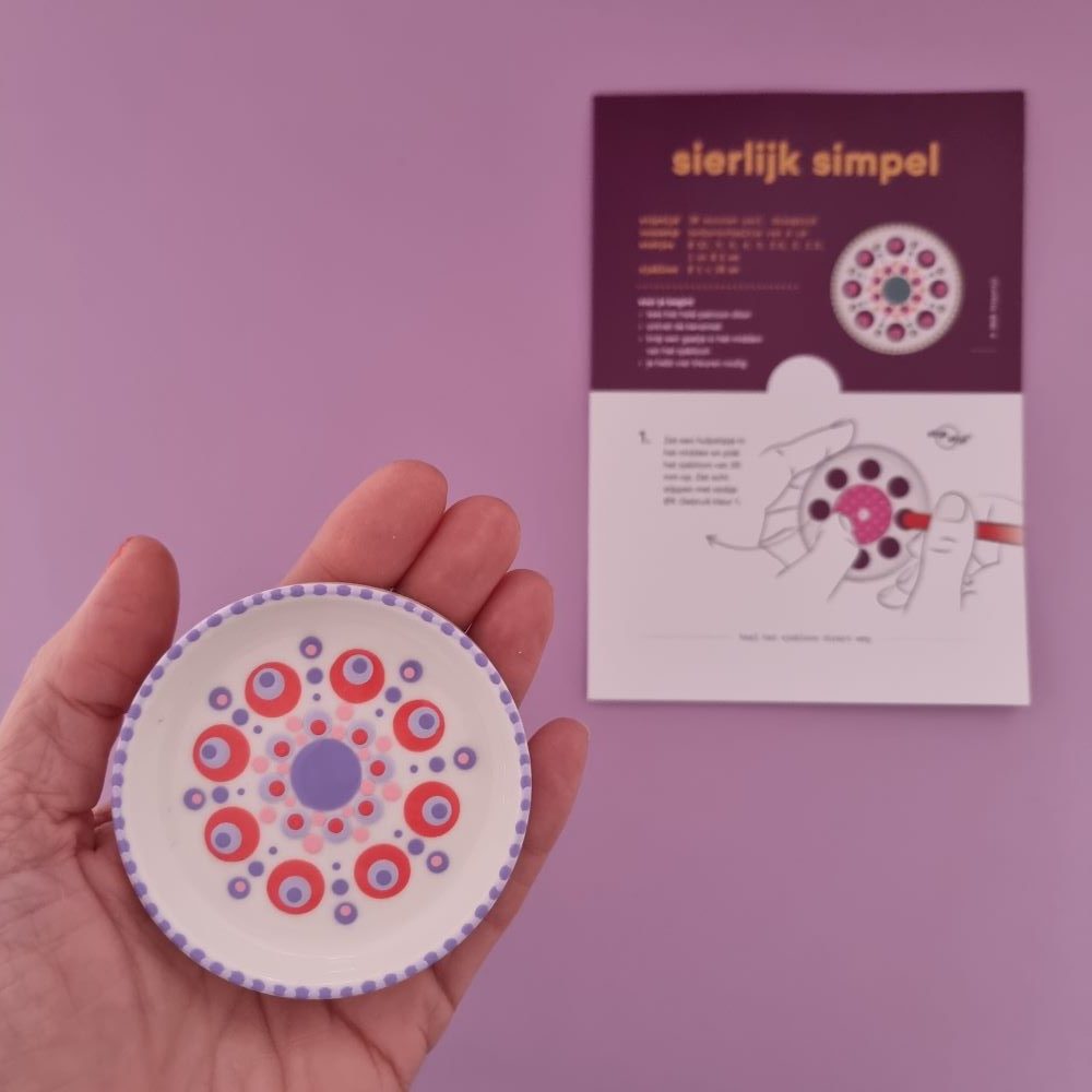 Bordje wit Ø8 cm opstaand randje - Afbeelding 6