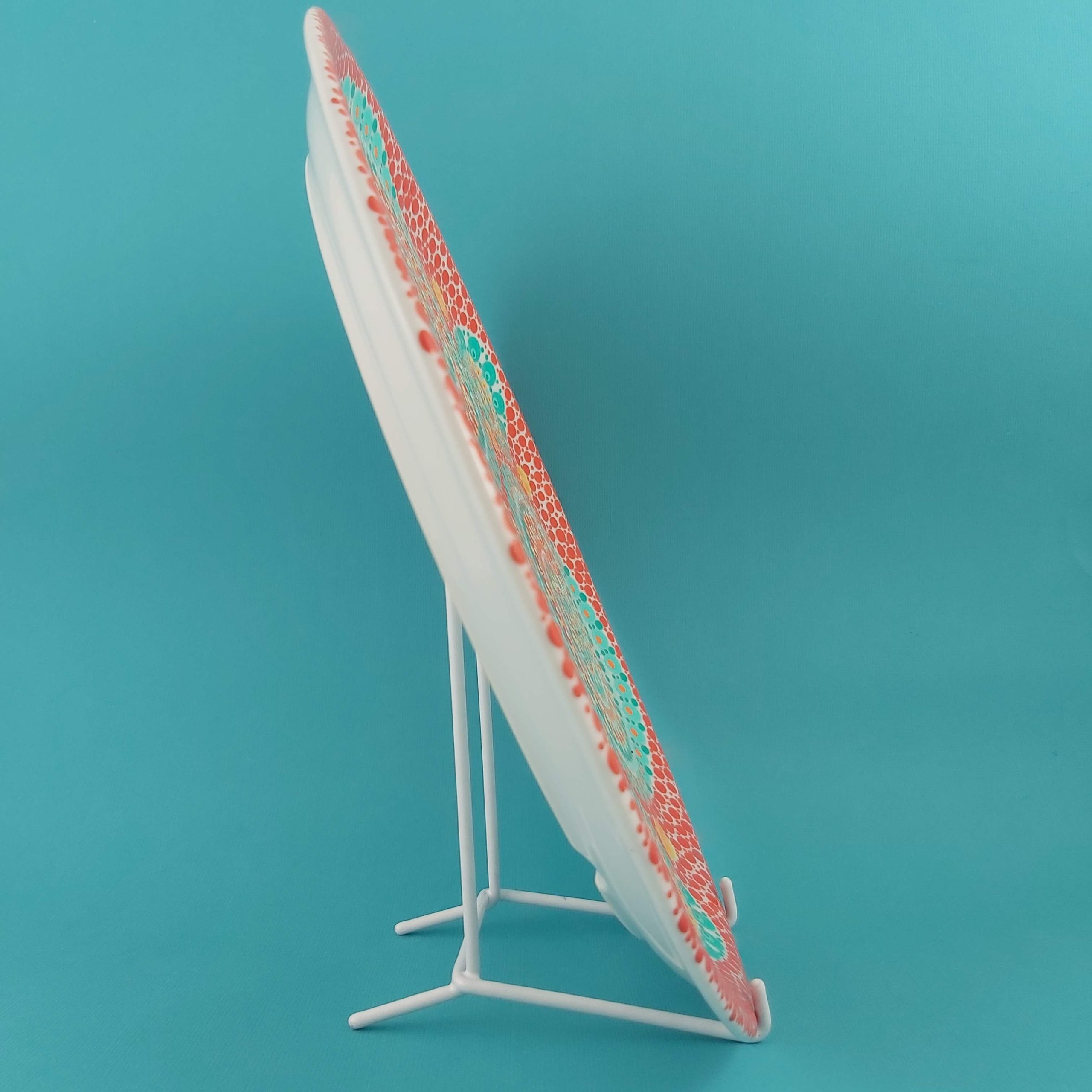 Bordenstandaard wit metaal - maxi (17cm) - Afbeelding 3