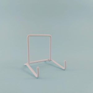 Bordenstandaard wit metaal - mini (6 cm)