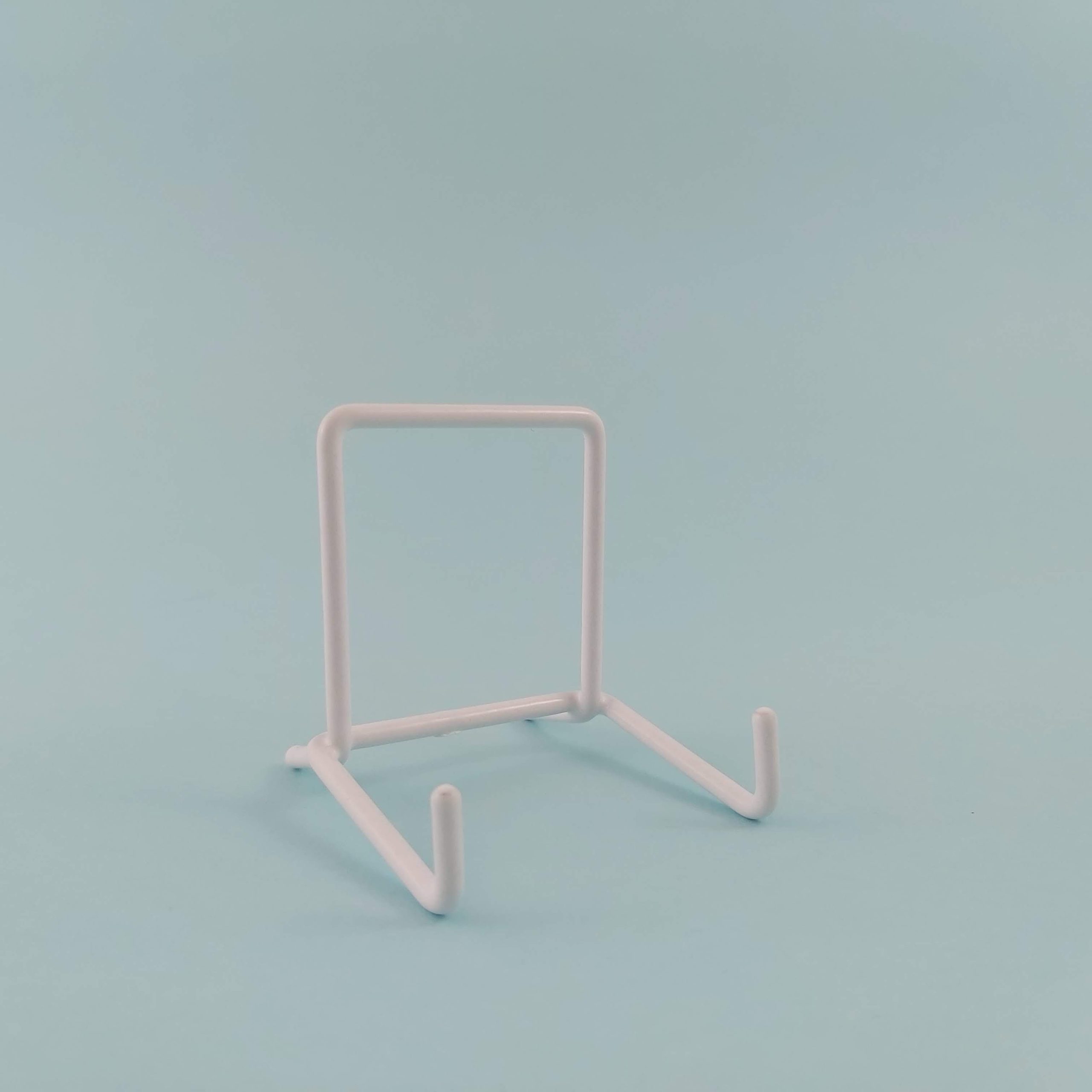 Bordenstandaard wit metaal - mini (6 cm)