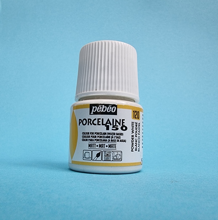 Pébéo porseleinverf - Powder white 120