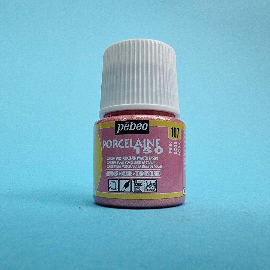 Pébéo porseleinverf - Shimmer pink 107