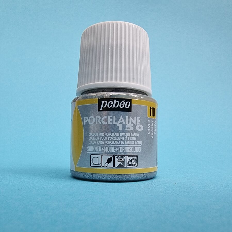 Pébéo porseleinverf - Shimmer Silver 110