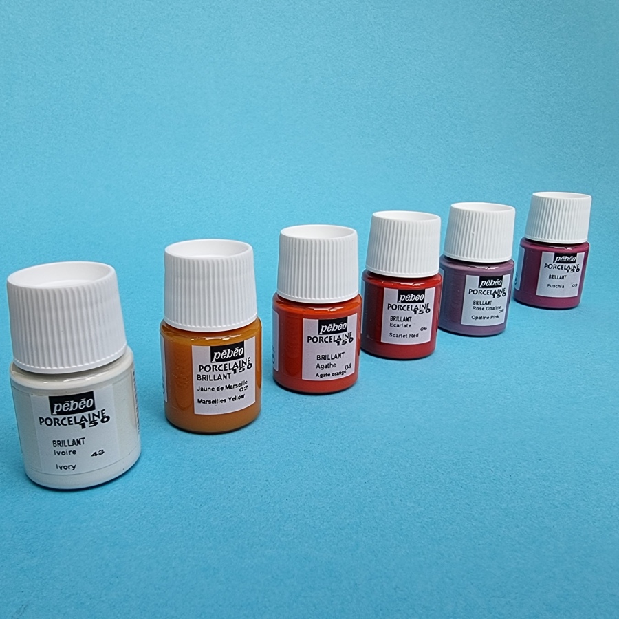 Pébéo porseleinverf – starterset A - 12x 20ml - Afbeelding 4