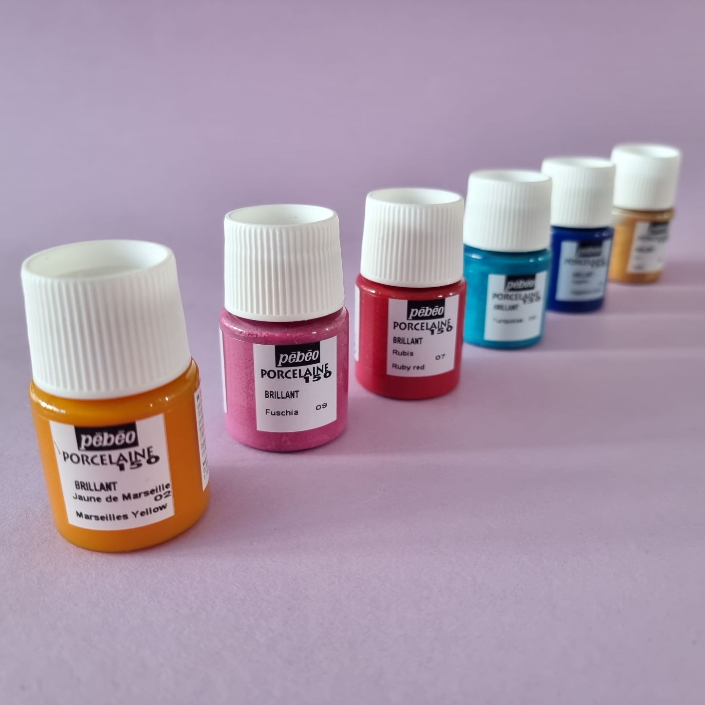 Pébéo porseleinverf - starterset E - 6x 20ml - Afbeelding 2