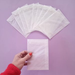 set van 10 pergamijn enveloppen A6