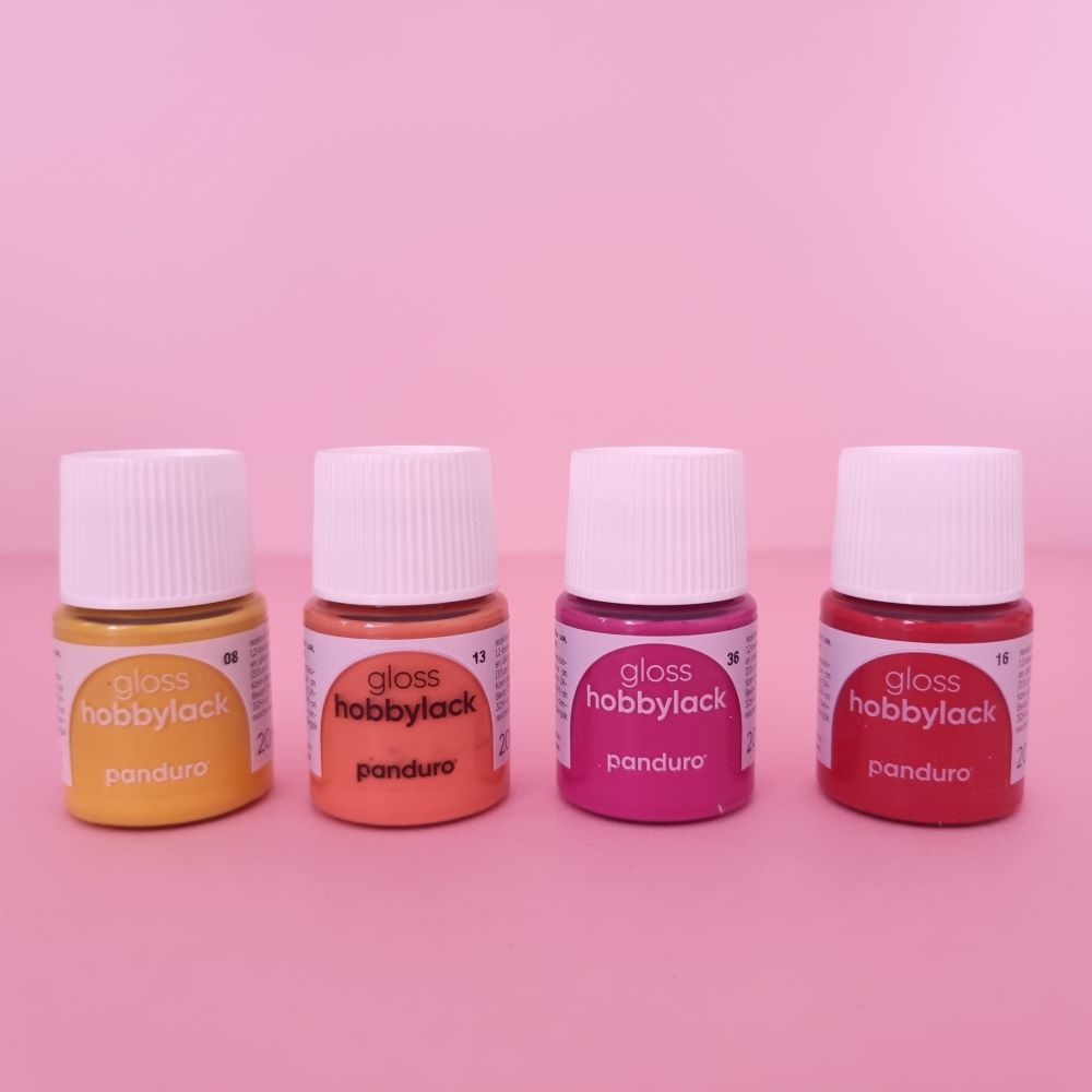 Hobbylack acrylverf – starterset 8x 20ml - Afbeelding 2