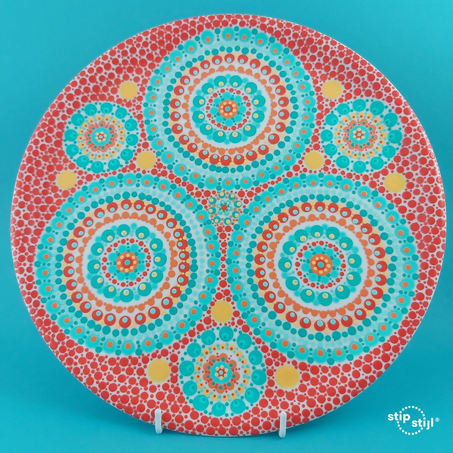 Bordenstandaard wit metaal - maxi (17cm) - Afbeelding 2