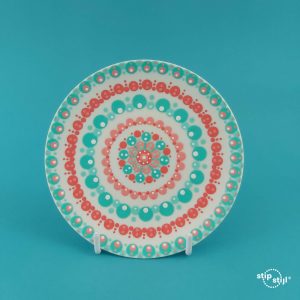Bordenstandaard wit metaal - midi (10 cm)