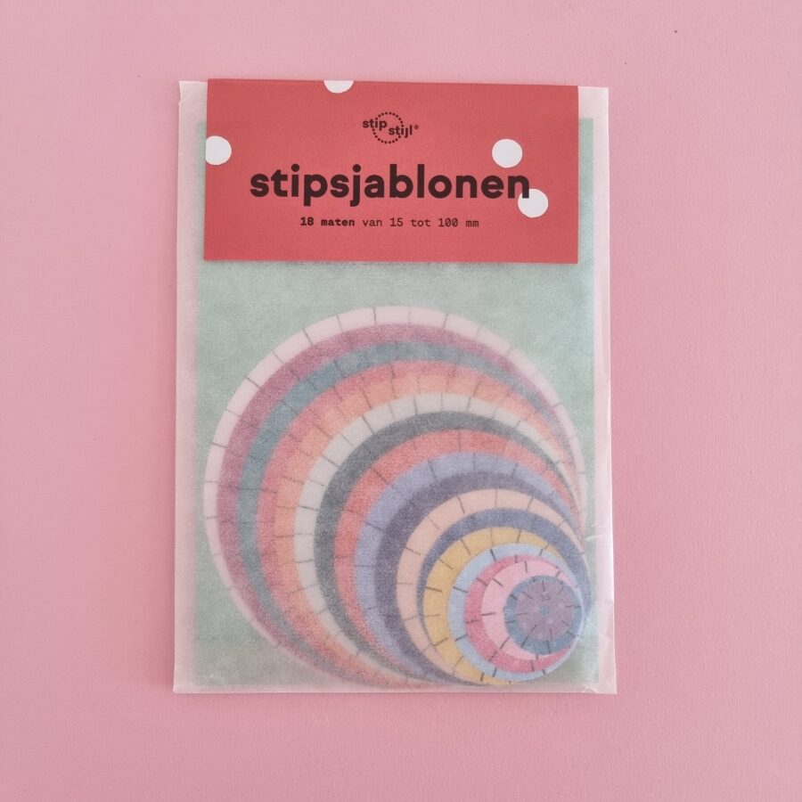 Basisset Stipstijl sjablonen 18 maten - Afbeelding 3