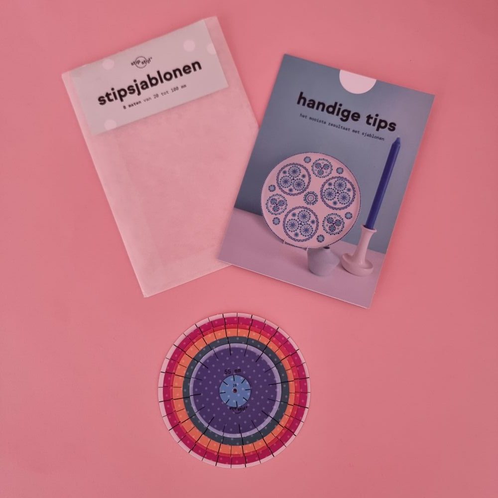 Set Stipstijl sjablonen 8 maten