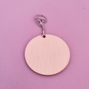 Populair: sleutelhanger hout Ø 6 cm