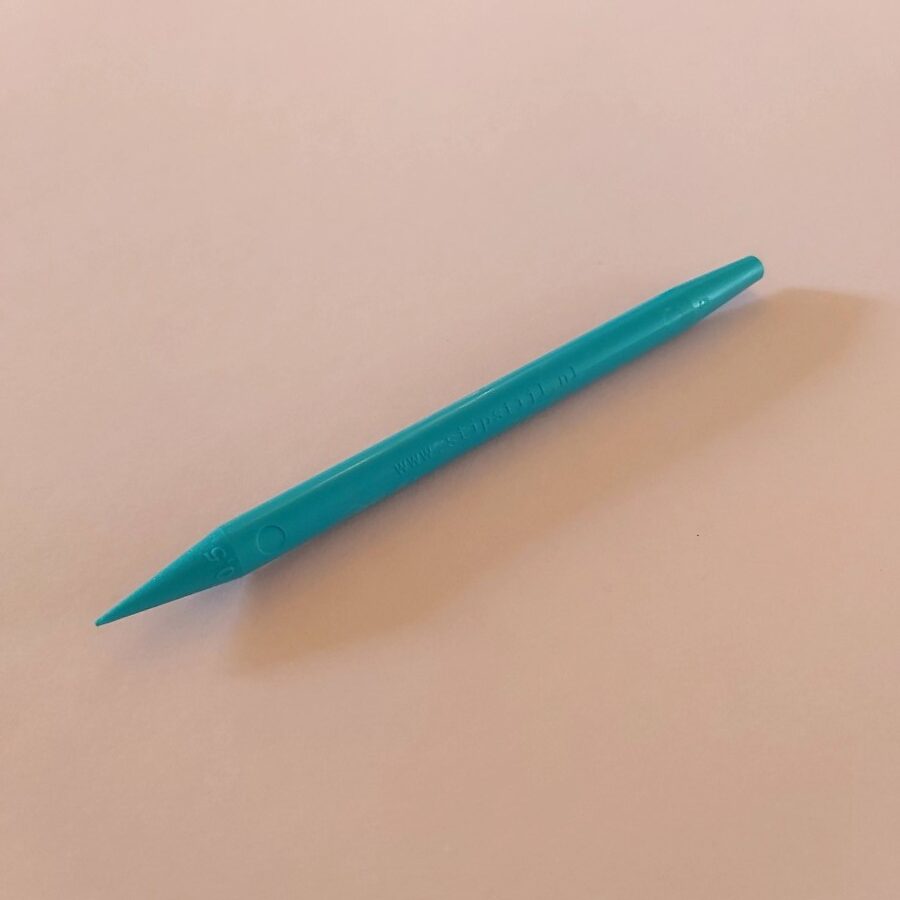 Stipstijl stipstokje - turquoise - stipmaat Ø 0.5 en Ø 5 - Afbeelding 2