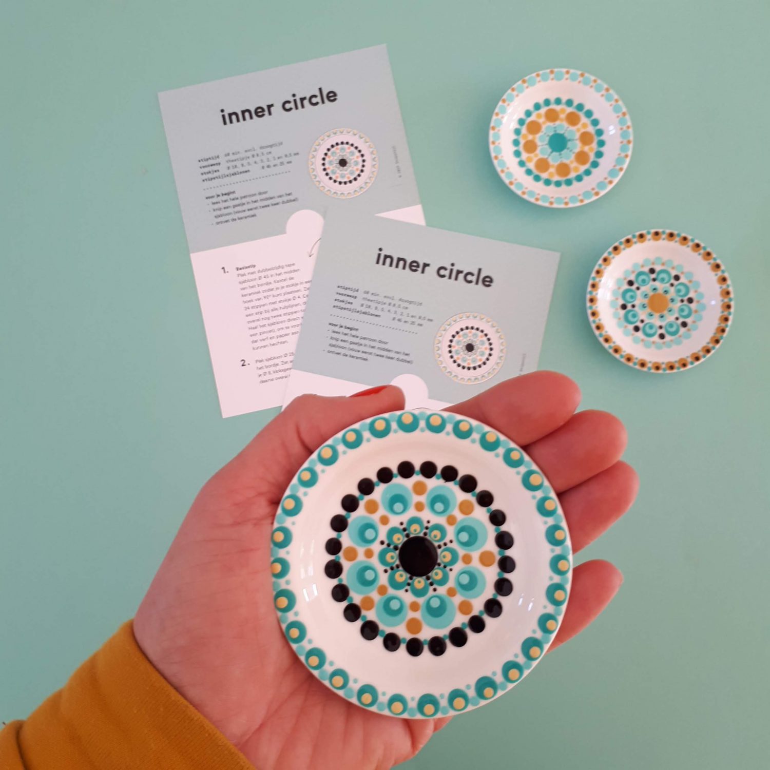 Rond wit tipje Ø 8.5 cm - set van 4 - Afbeelding 6