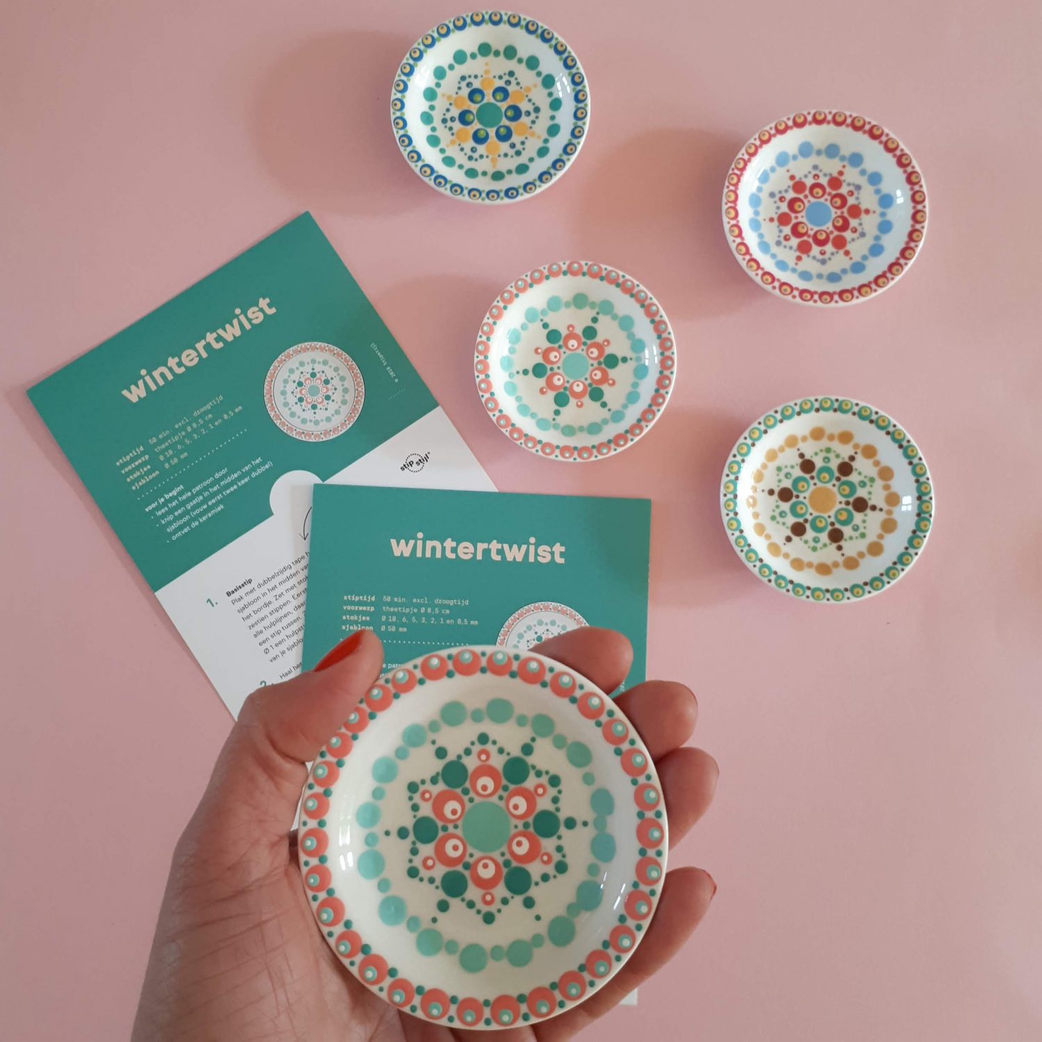 Rond wit tipje Ø 8.5 cm - set van 4 - Afbeelding 8