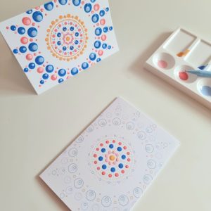 D.i.y. kaart voorbedrukt patroon Dots of Time