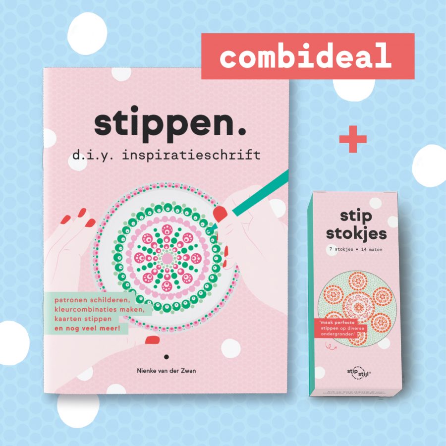 Combideal d.i.y. schrift + stipstokjes