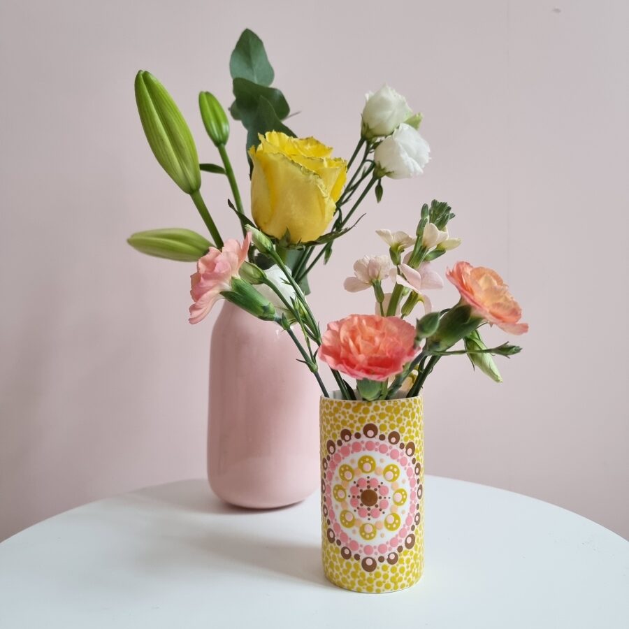 Vaasje recht 8.5 cm hoog - wit - Afbeelding 6
