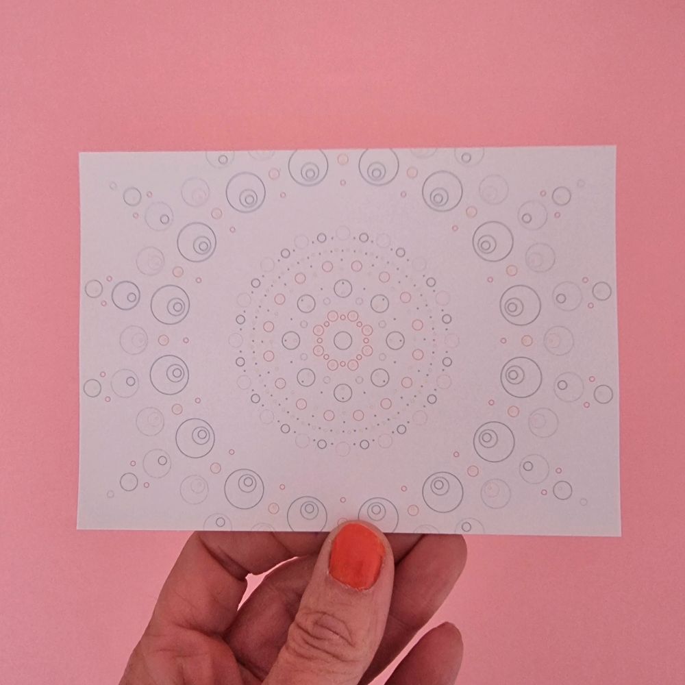 D.i.y. kaart voorbedrukt patroon Dots of Time - Afbeelding 2