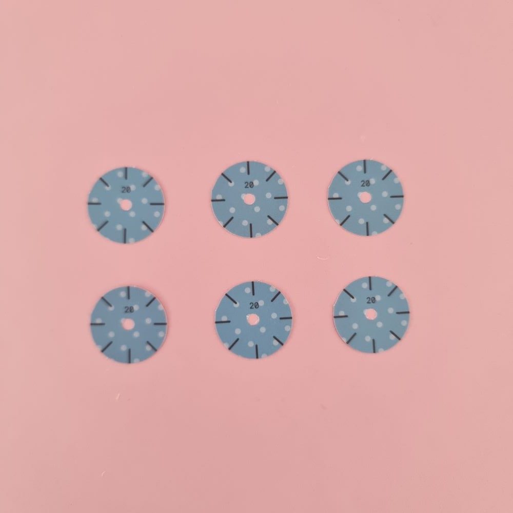 6 sjablonen maat Ø 20mm