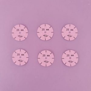 6 sjablonen maat Ø 25mm