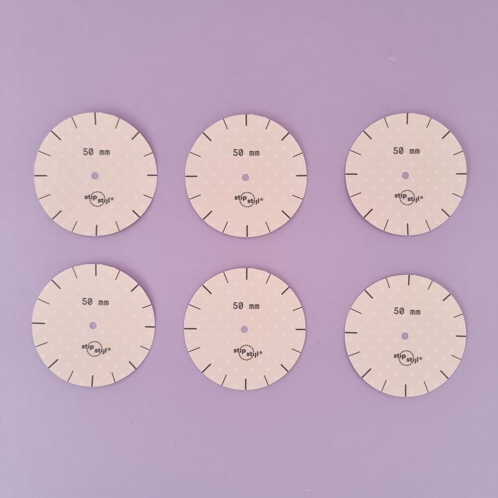 6 sjablonen maat Ø 50mm