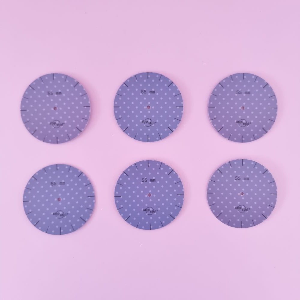 6 sjablonen maat Ø 55mm