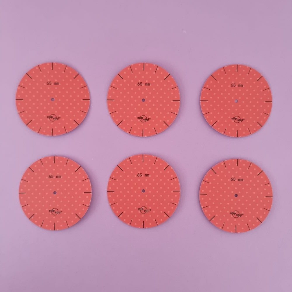 6 sjablonen maat Ø 65mm