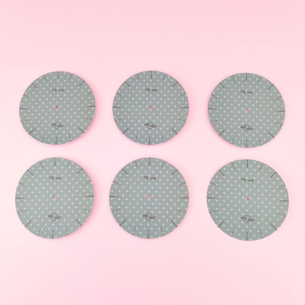 6 sjablonen maat Ø 70mm