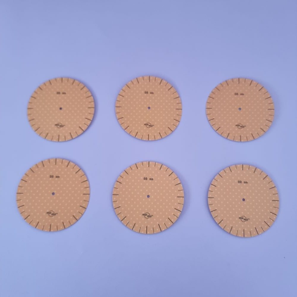 6 sjablonen maat Ø 80mm