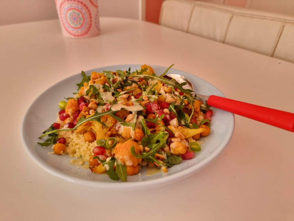 Geroosterde bloemkool met couscous
