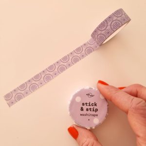 Stipstijl washi tape 10 mtr - lila