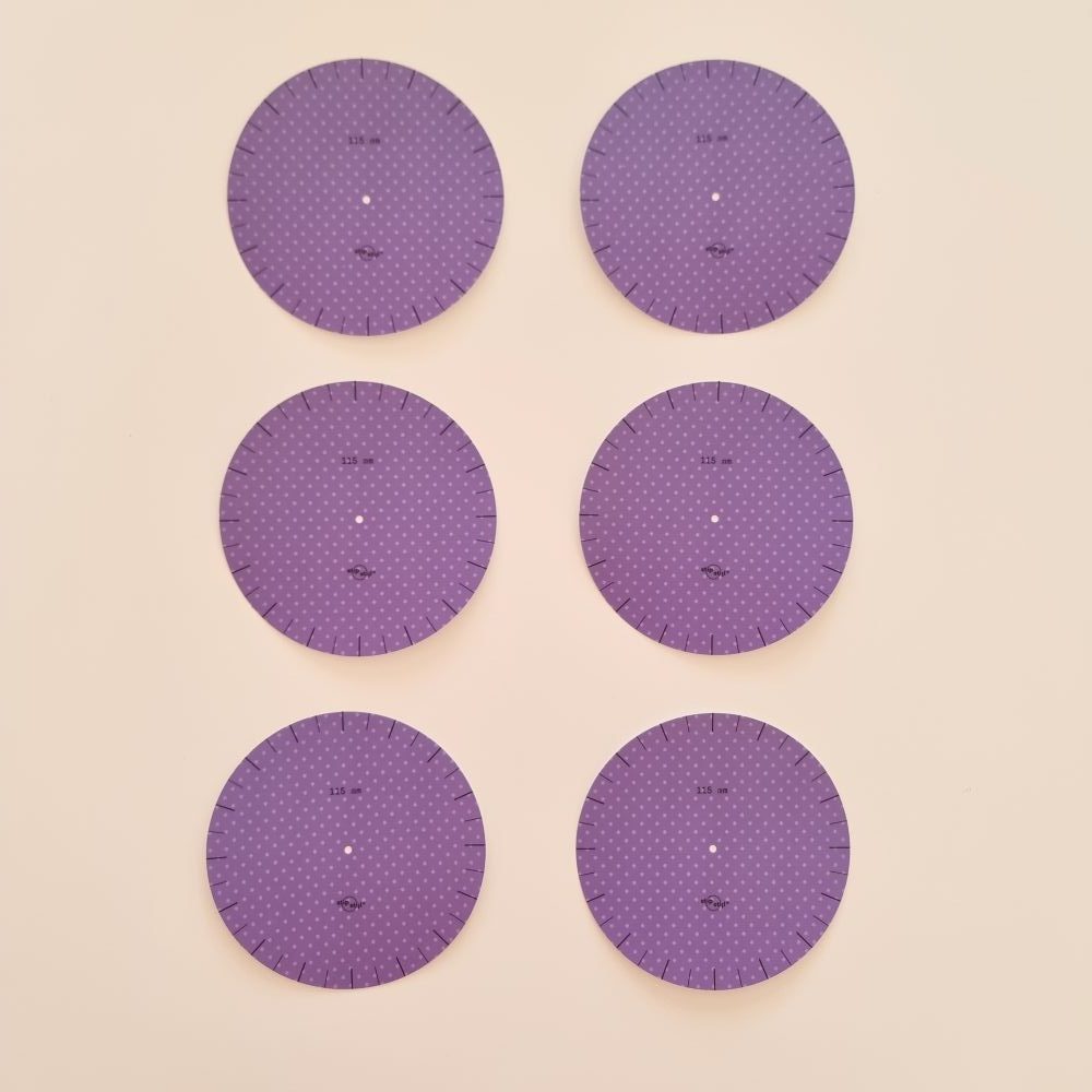 6 sjablonen maat Ø115 mm
