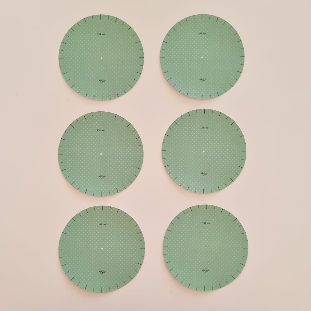 6 sjablonen maat Ø150 mm