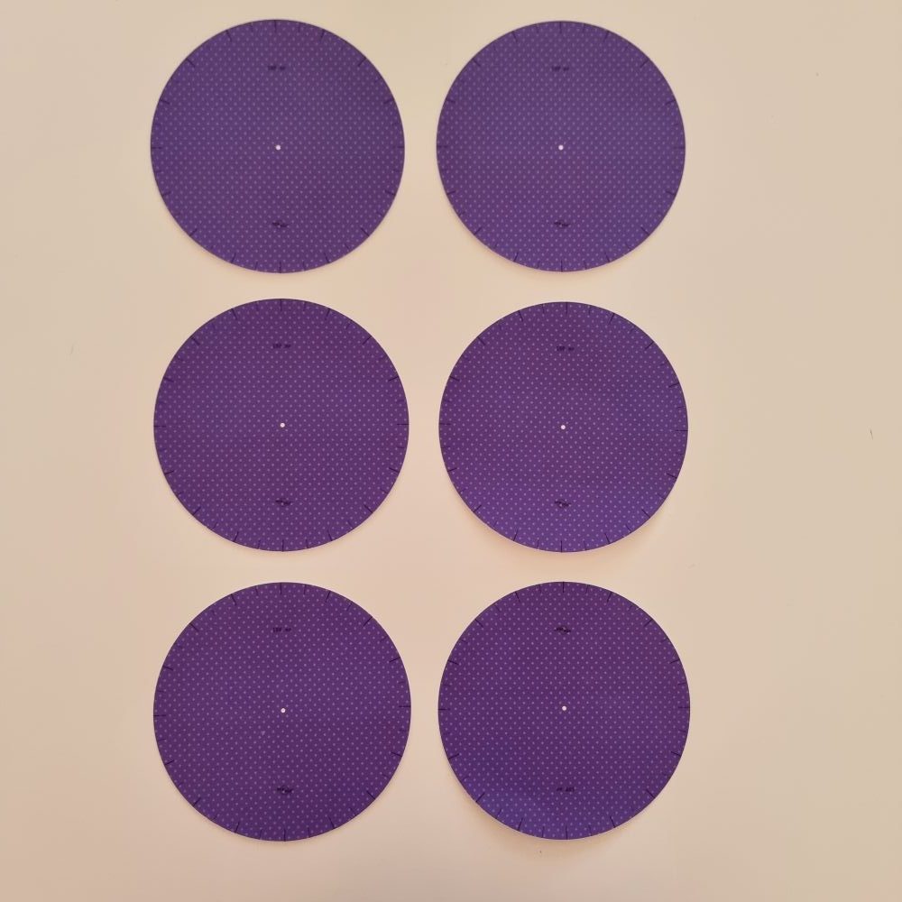6 sjablonen maat Ø180 mm