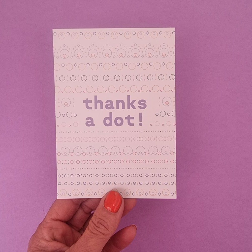 D.i.y. kaart voorbedrukt Thanks a dot - Afbeelding 2